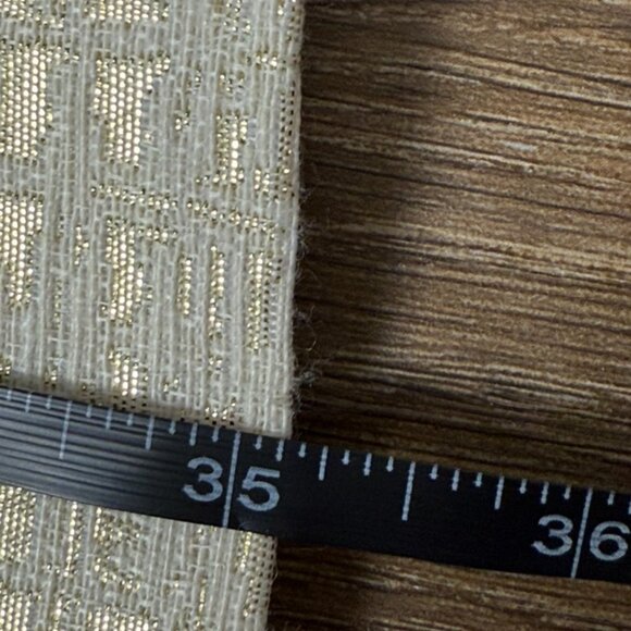 Dalia Jacquard Cocktail Party Dress w/ Pockets Sz 6 Sleeveless Lined Cream/Gold - Picture 5 of 14